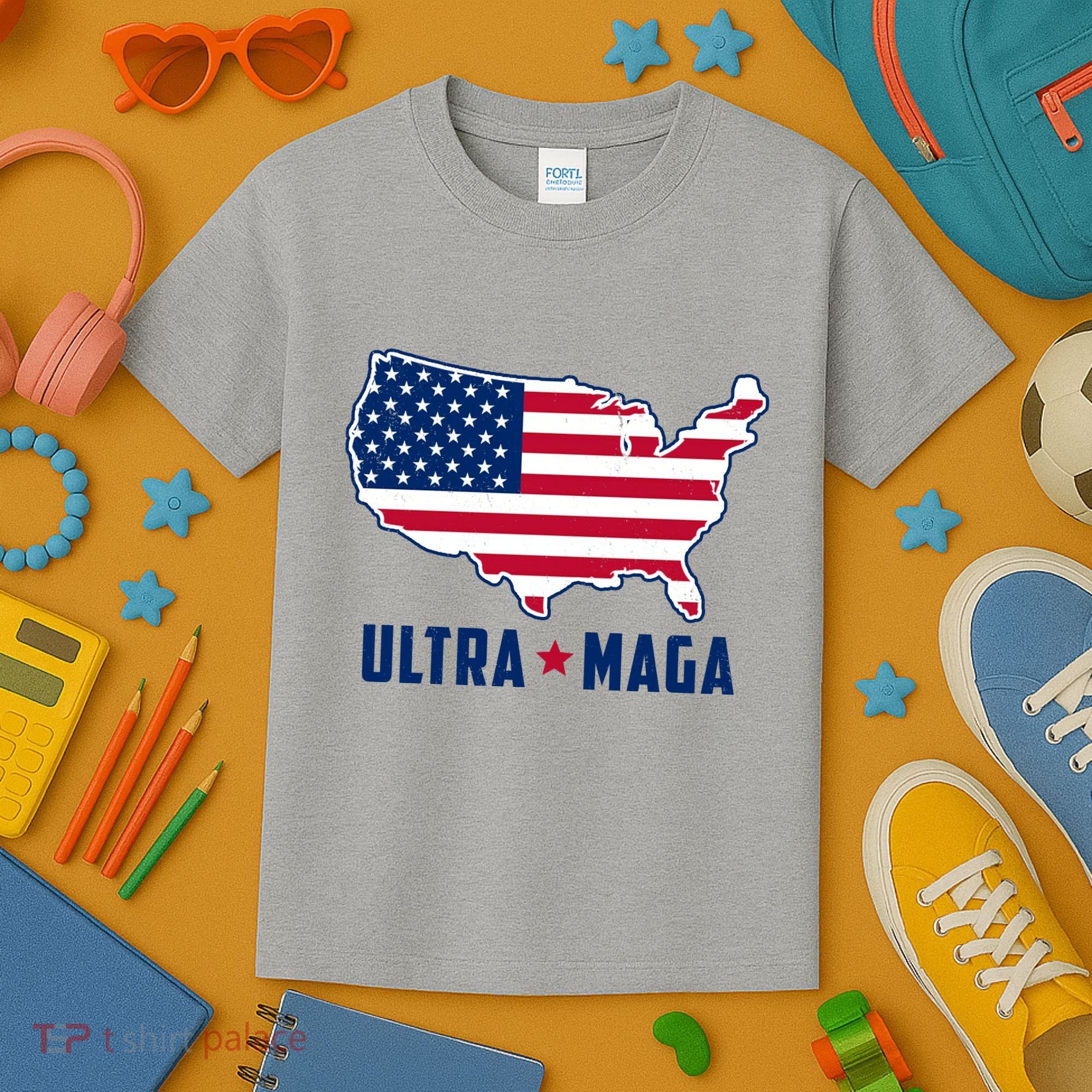 Ultra Maga United States Map Kids T-Shirt