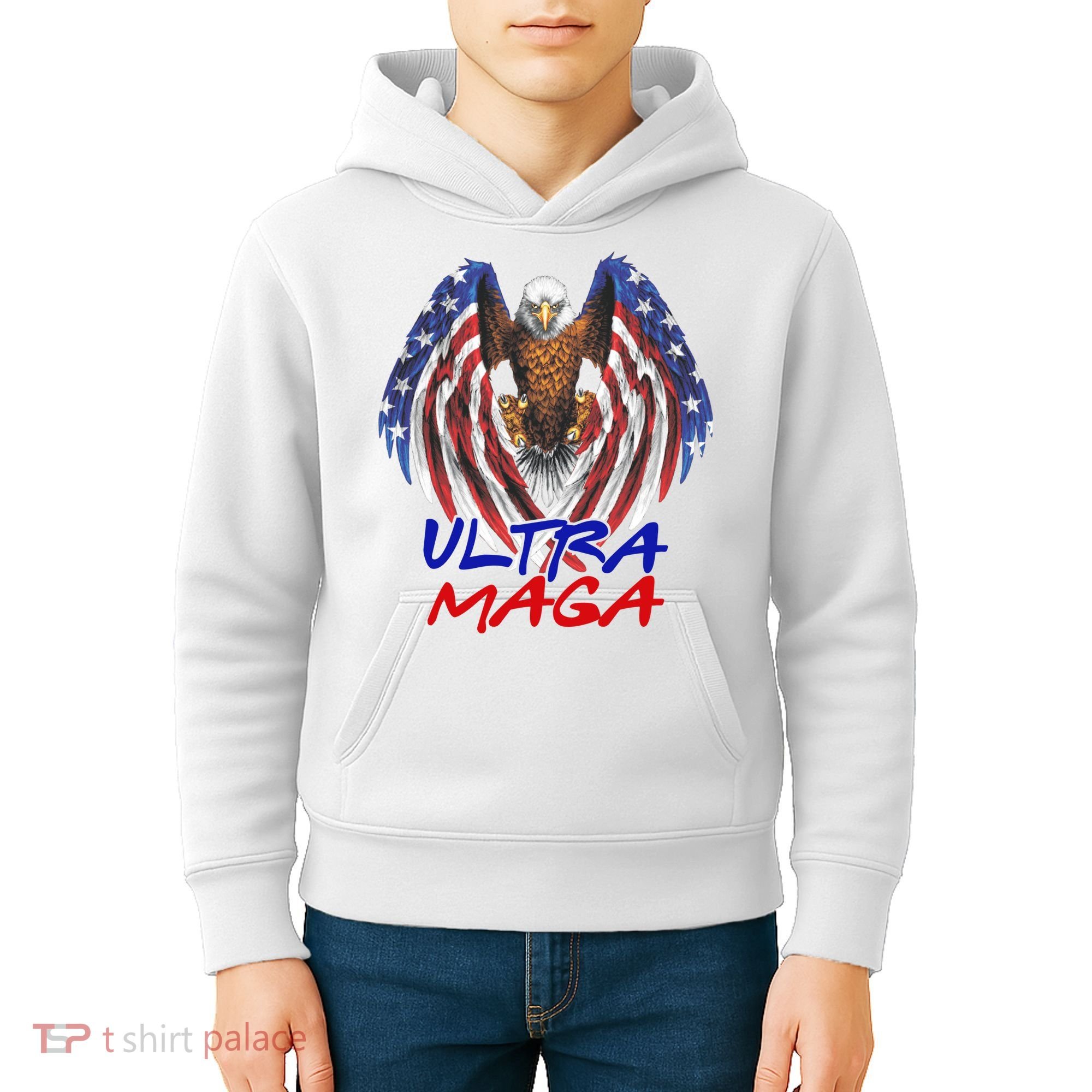 Ultra Maga USA Eagle Kids Hoodie