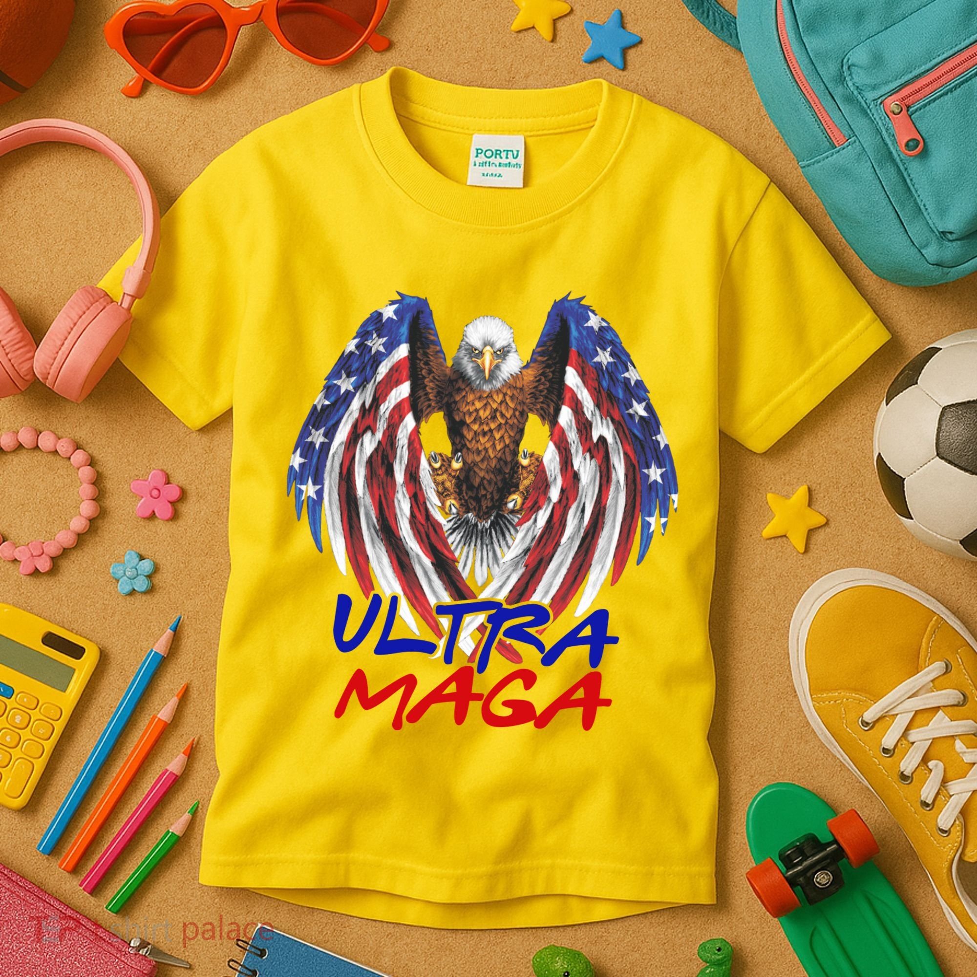 Ultra Maga USA Eagle Kids T-Shirt