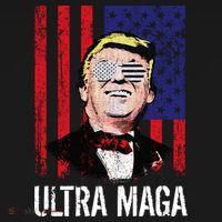 Ultra MAGA USA Flag Parody Trump 2024 Anti Biden Women's Tank Top thumb 5