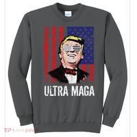 Ultra MAGA USA Flag Parody Trump 2024 Anti Biden Sweatshirt thumb 0
