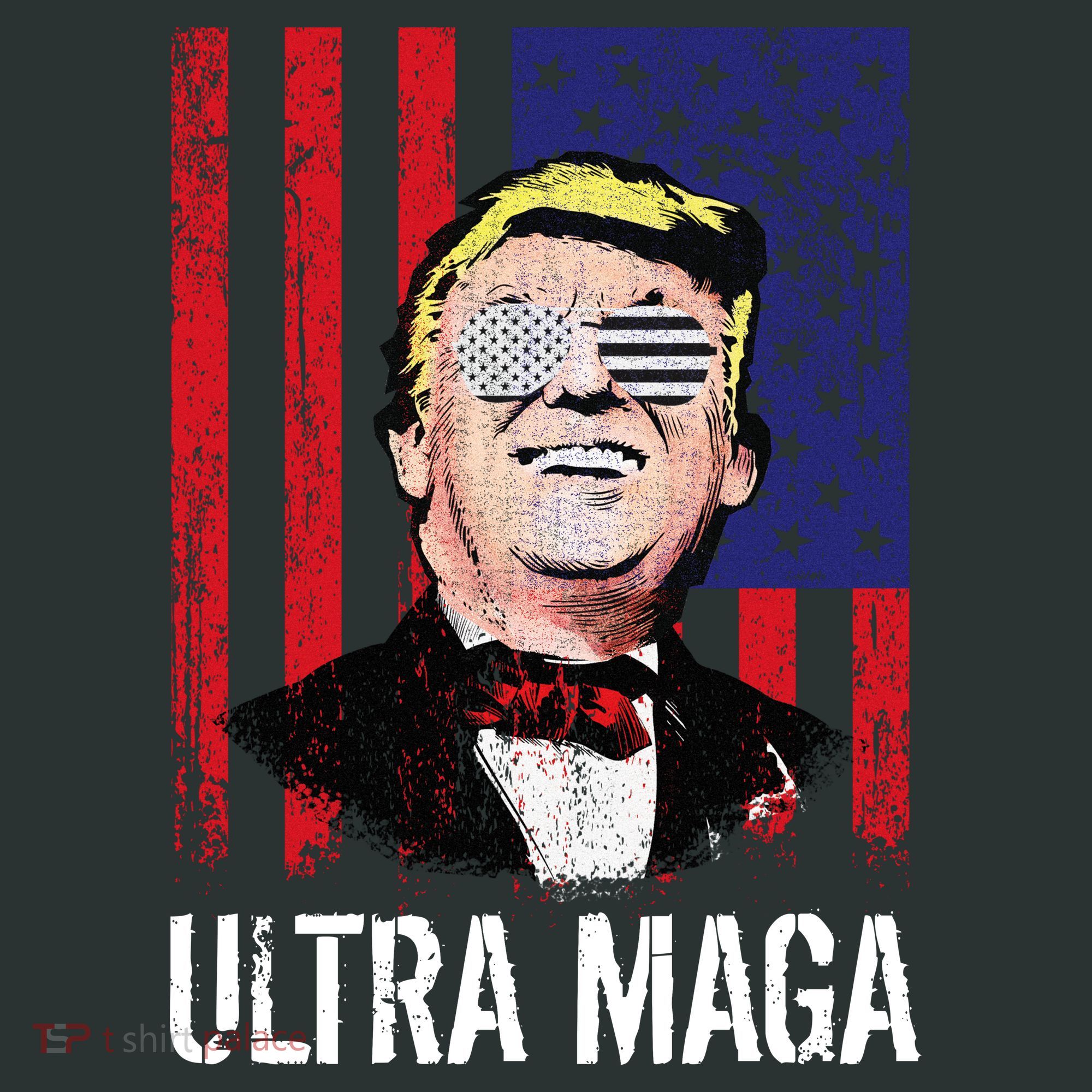 Ultra MAGA USA Flag Parody Trump 2024 Anti Biden Sweatshirt