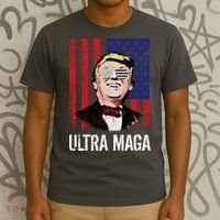 Ultra MAGA USA Flag Parody Trump 2024 Anti Biden T-Shirt thumb 3