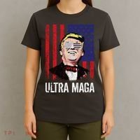 Ultra MAGA USA Flag Parody Trump 2024 Anti Biden T-Shirt thumb 4