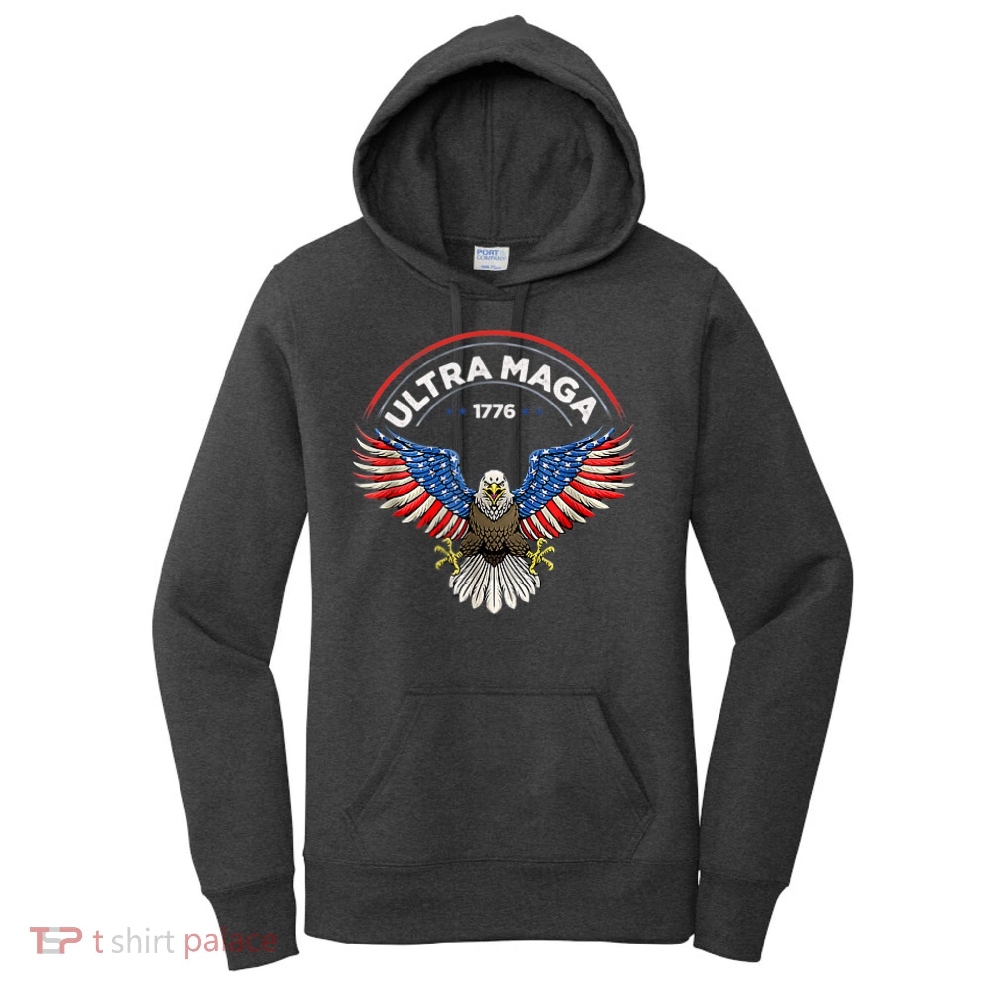 Ultra Maga US Flag Top American Gifzs Ultra Mega Women's Hoodie