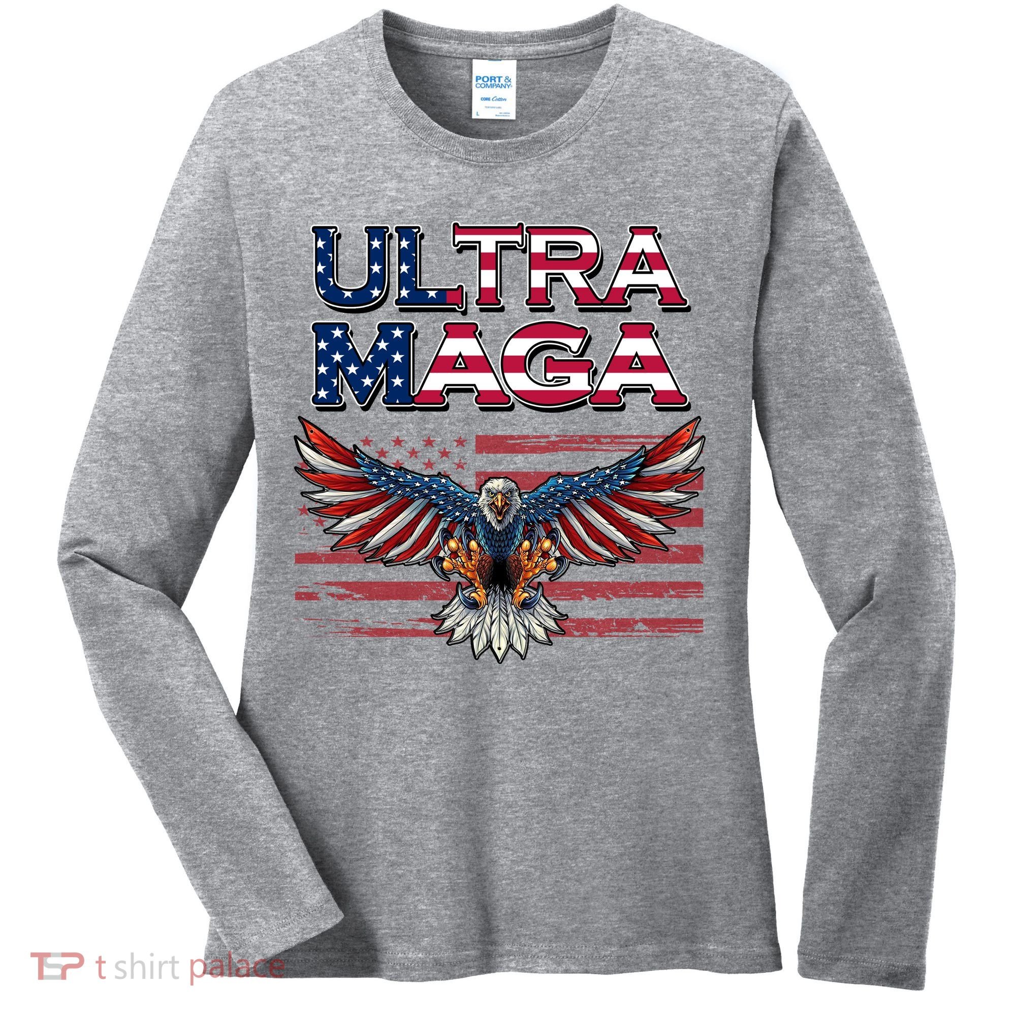 Ultra Maga USA Eagle Women's Long Sleeve Shirt