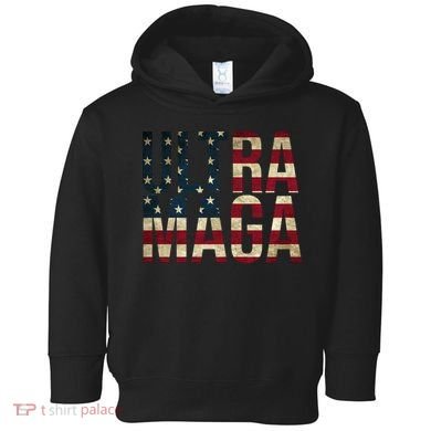Ultra Maga USA Flag Toddler Hoodie