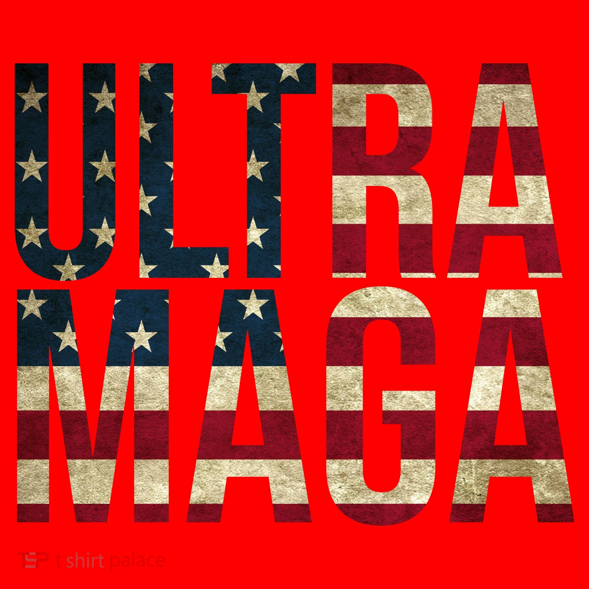 Ultra Maga USA Flag Santa Hat
