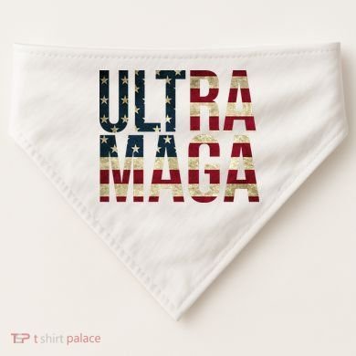 Ultra Maga USA Flag USA-Made Doggie Bandana