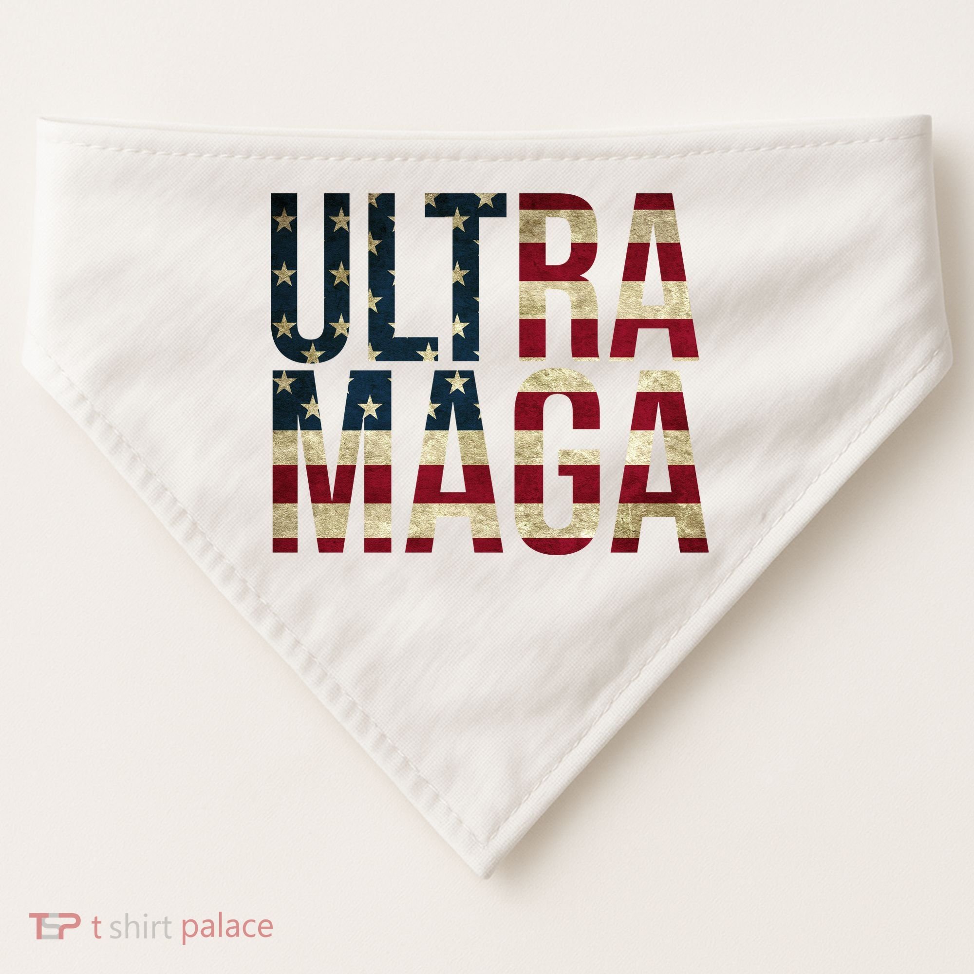 Ultra Maga USA Flag USA-Made Doggie Bandana