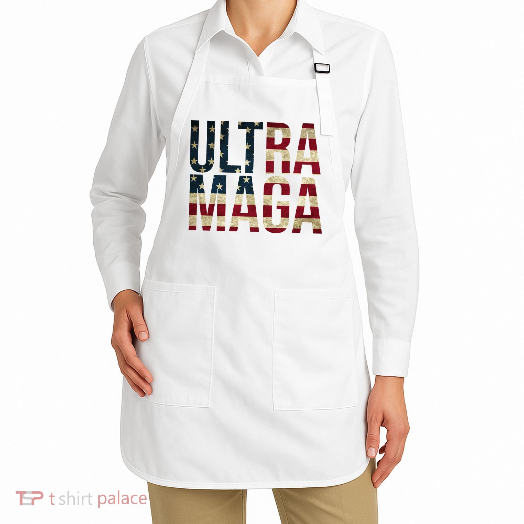Ultra Maga USA Flag Apron
