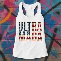 Ultra Maga USA Flag Women's Tank Top thumb 3