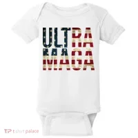 Ultra Maga USA Flag Baby Bodysuit thumb 0