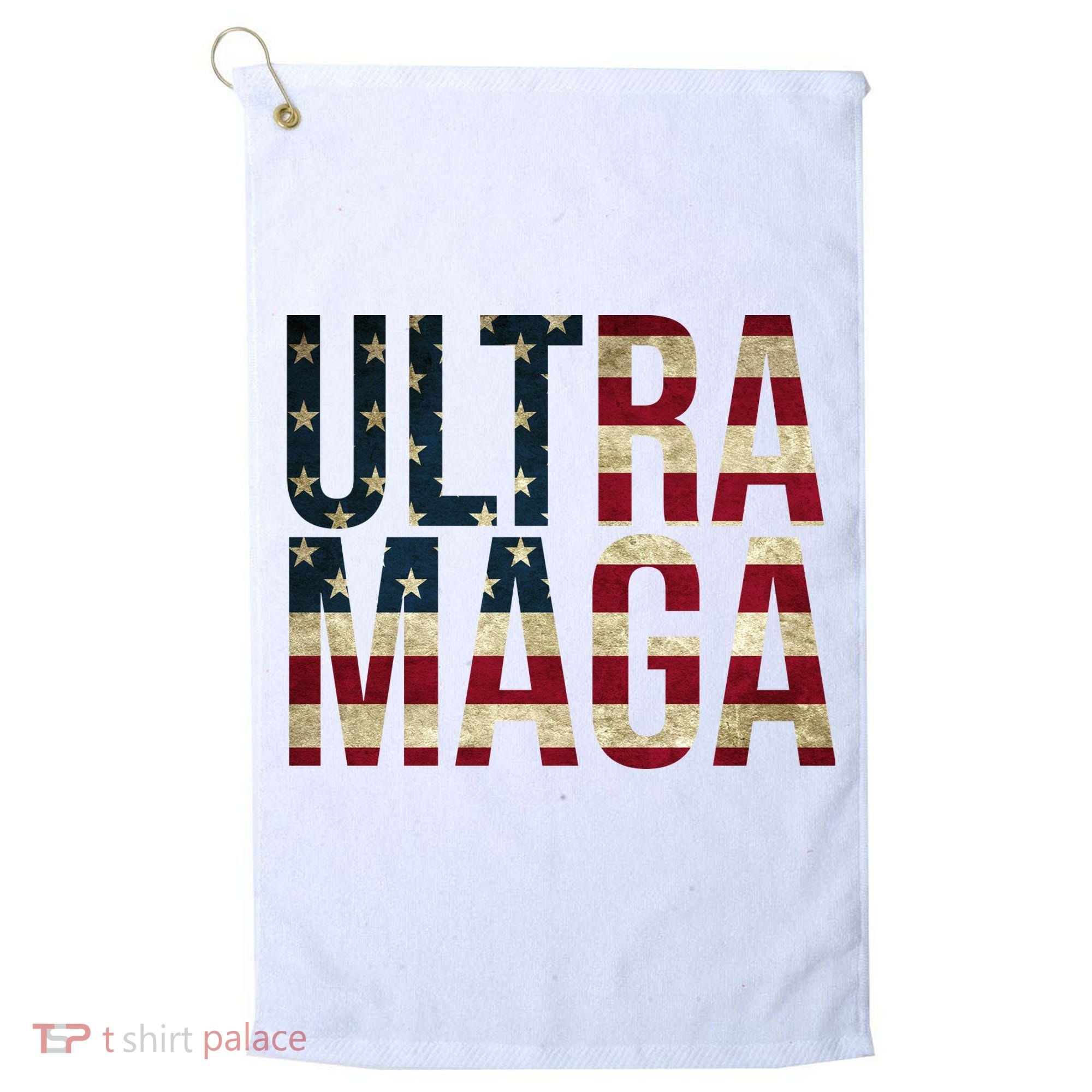 Ultra Maga USA Flag Golf Towel