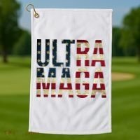 Ultra Maga USA Flag Golf Towel thumb 1