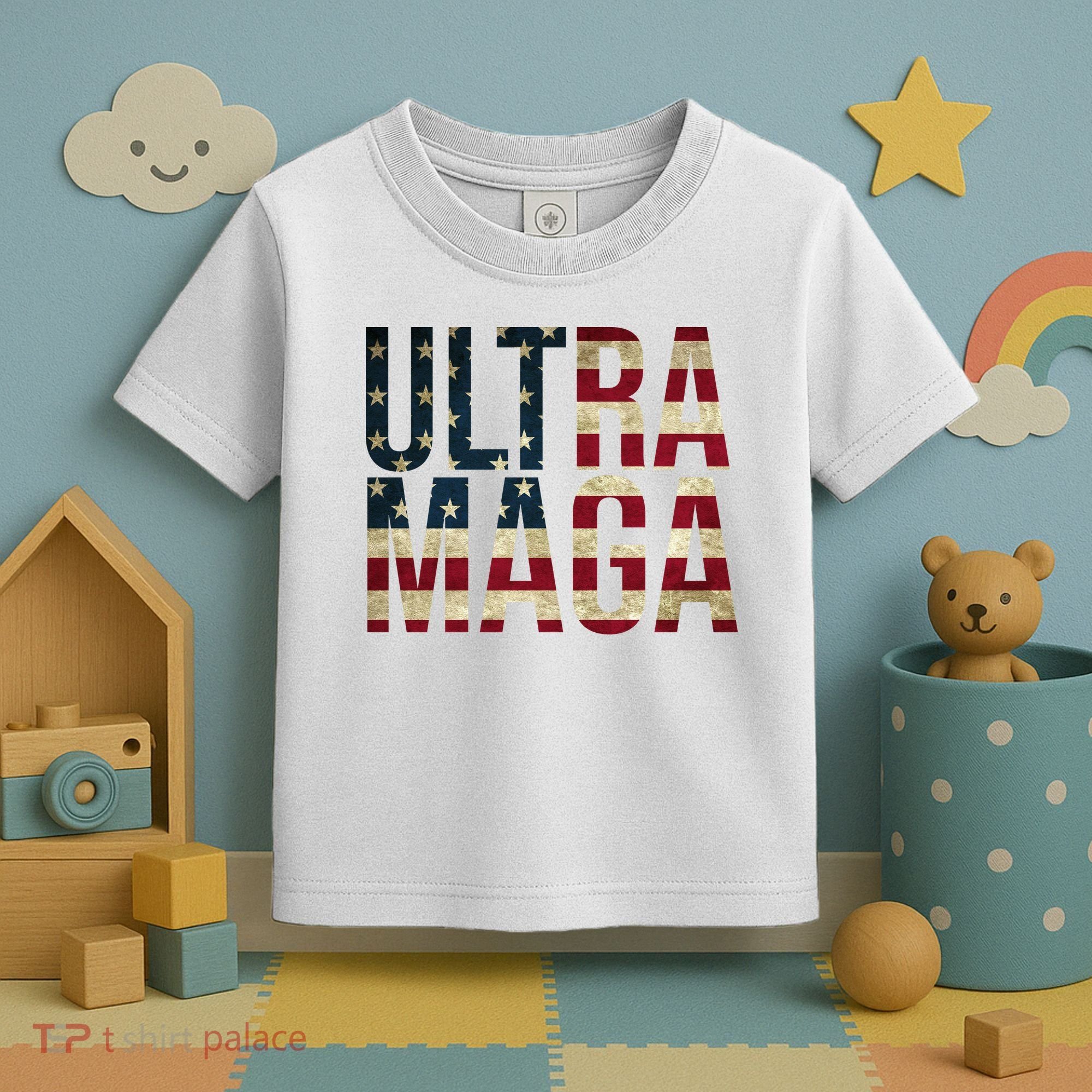 Ultra Maga USA Flag Toddler T-Shirt