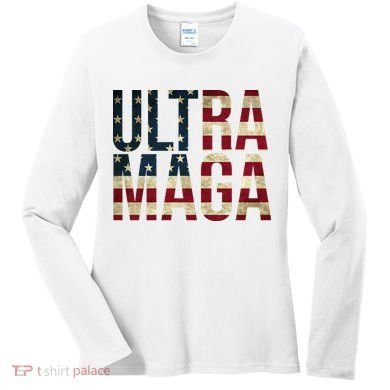Ultra Maga USA Flag Women's Long Sleeve Shirt