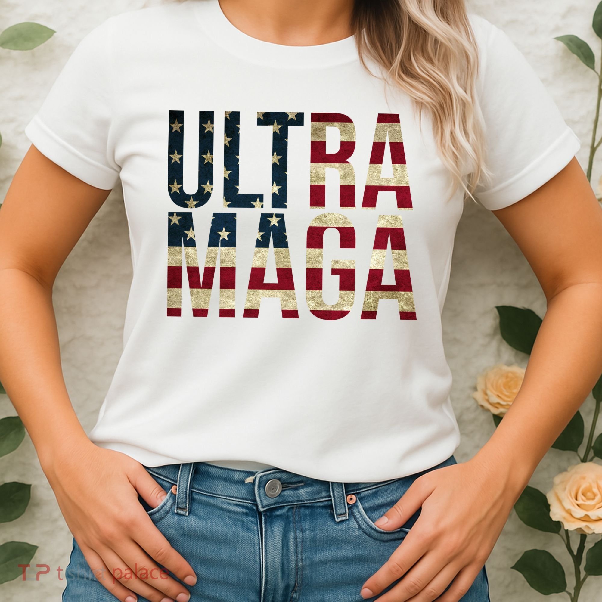 Ultra Maga USA Flag Women's T-Shirt