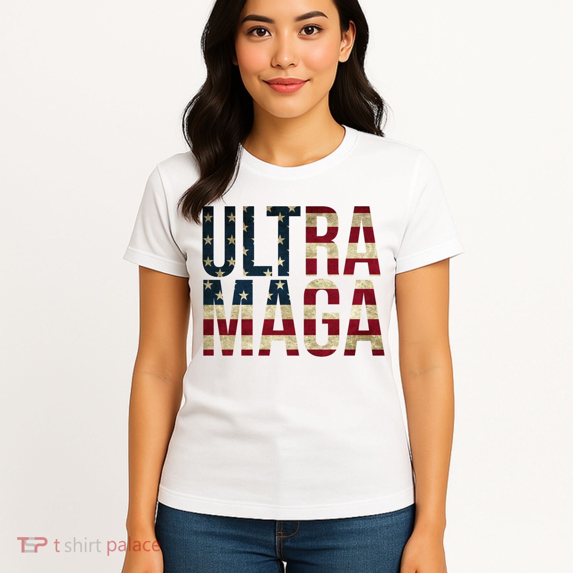 Ultra Maga USA Flag Women's T-Shirt