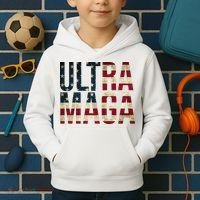 Ultra Maga USA Flag Kids Hoodie thumb 2