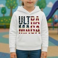 Ultra Maga USA Flag Kids Hoodie thumb 3