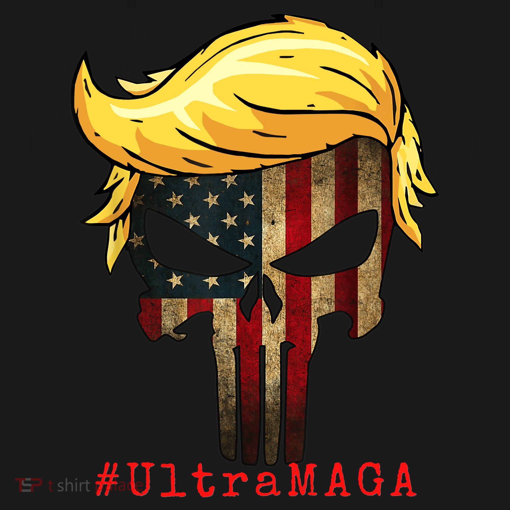 Ultra MAGA #UltraMAGA Punisher Trump Women's Hoodie