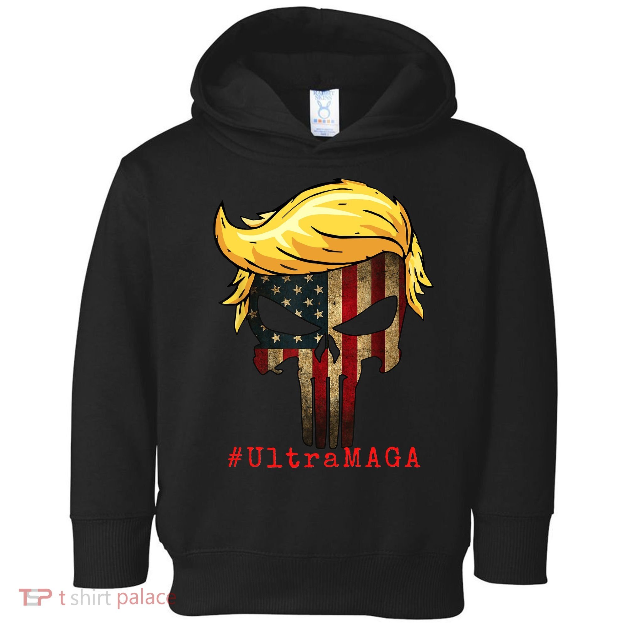 Ultra MAGA #UltraMAGA Punisher Trump Toddler Hoodie