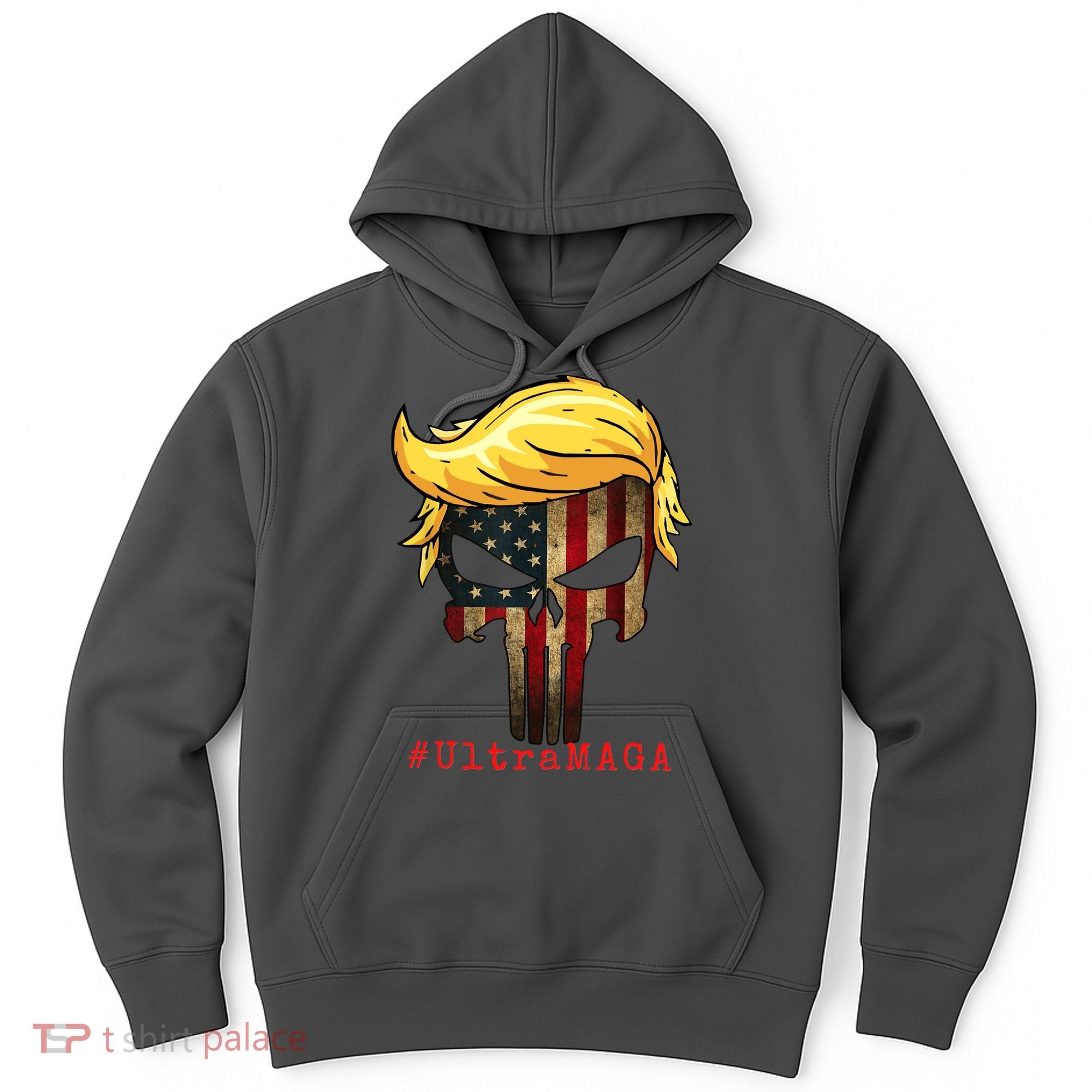 Ultra MAGA #UltraMAGA Punisher Trump Hoodie
