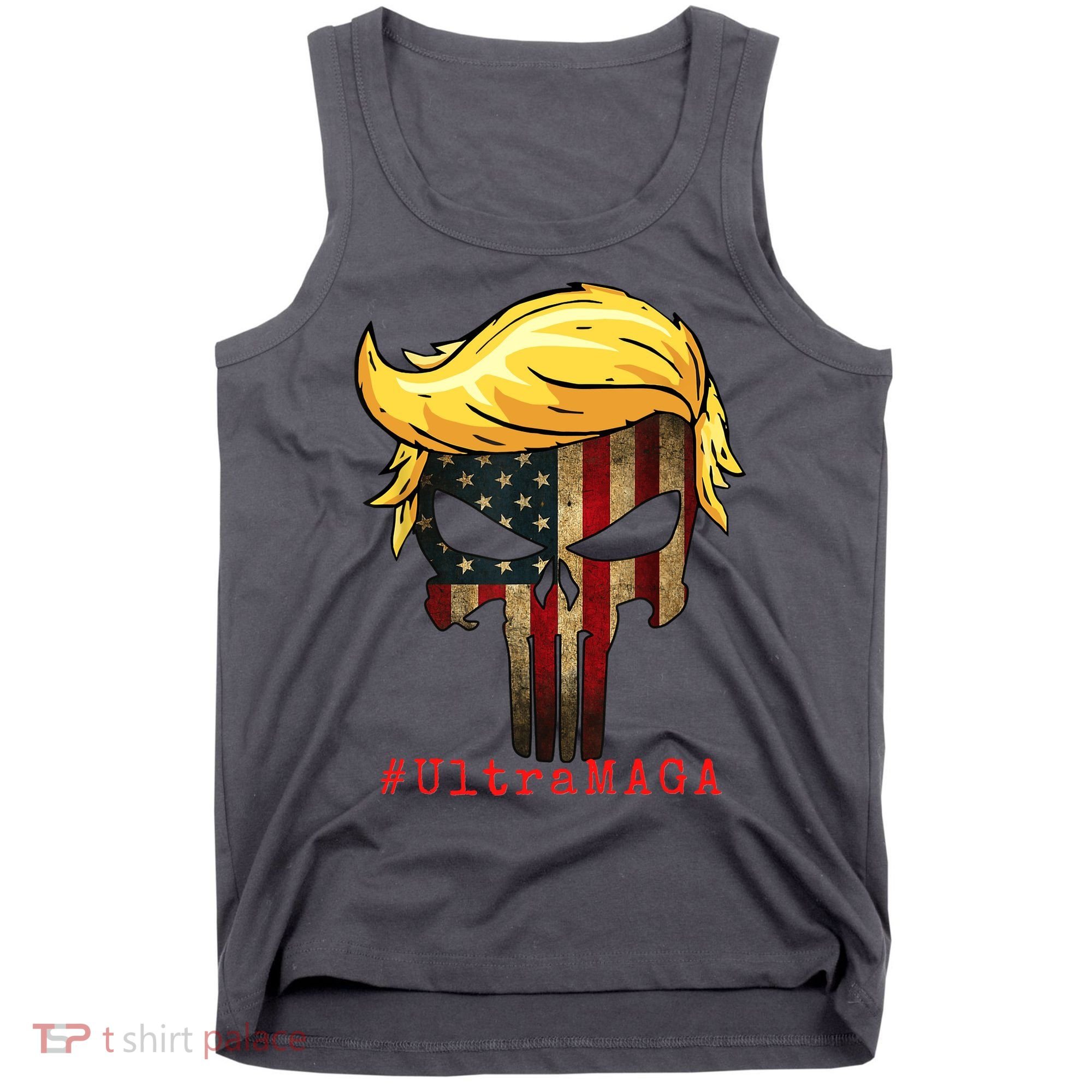 Ultra MAGA #UltraMAGA Punisher Trump Tank Top