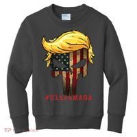Ultra MAGA #UltraMAGA Punisher Trump Kids Sweatshirt thumb 0