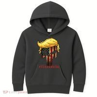 Ultra MAGA #UltraMAGA Punisher Trump Kids Hoodie thumb 0