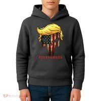 Ultra MAGA #UltraMAGA Punisher Trump Kids Hoodie thumb 4