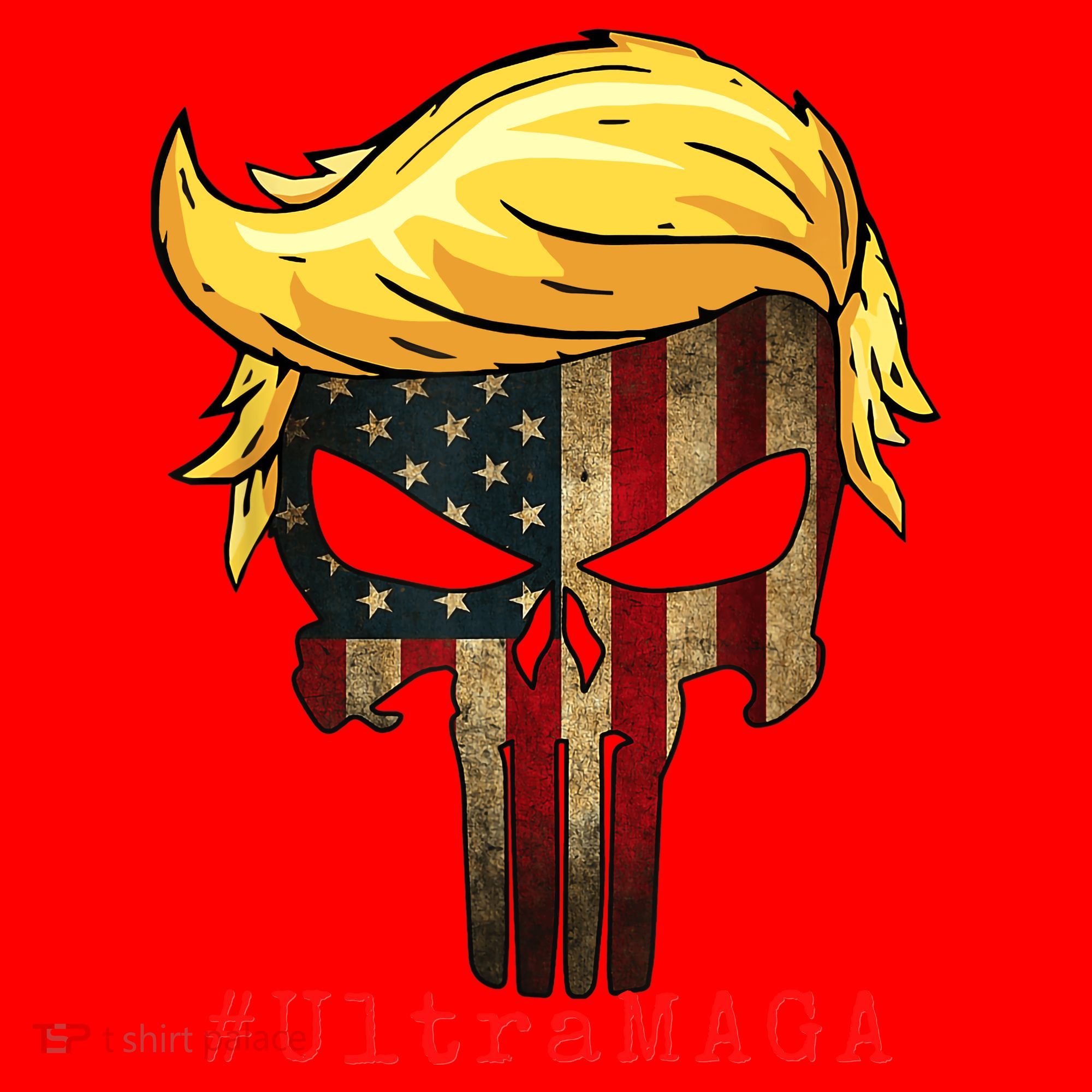 Ultra MAGA #UltraMAGA Punisher Trump Santa Hat