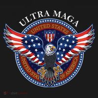 Ultra MAGA USA Eagle Crest Trump 2024 United States America Women's Hoodie thumb 2