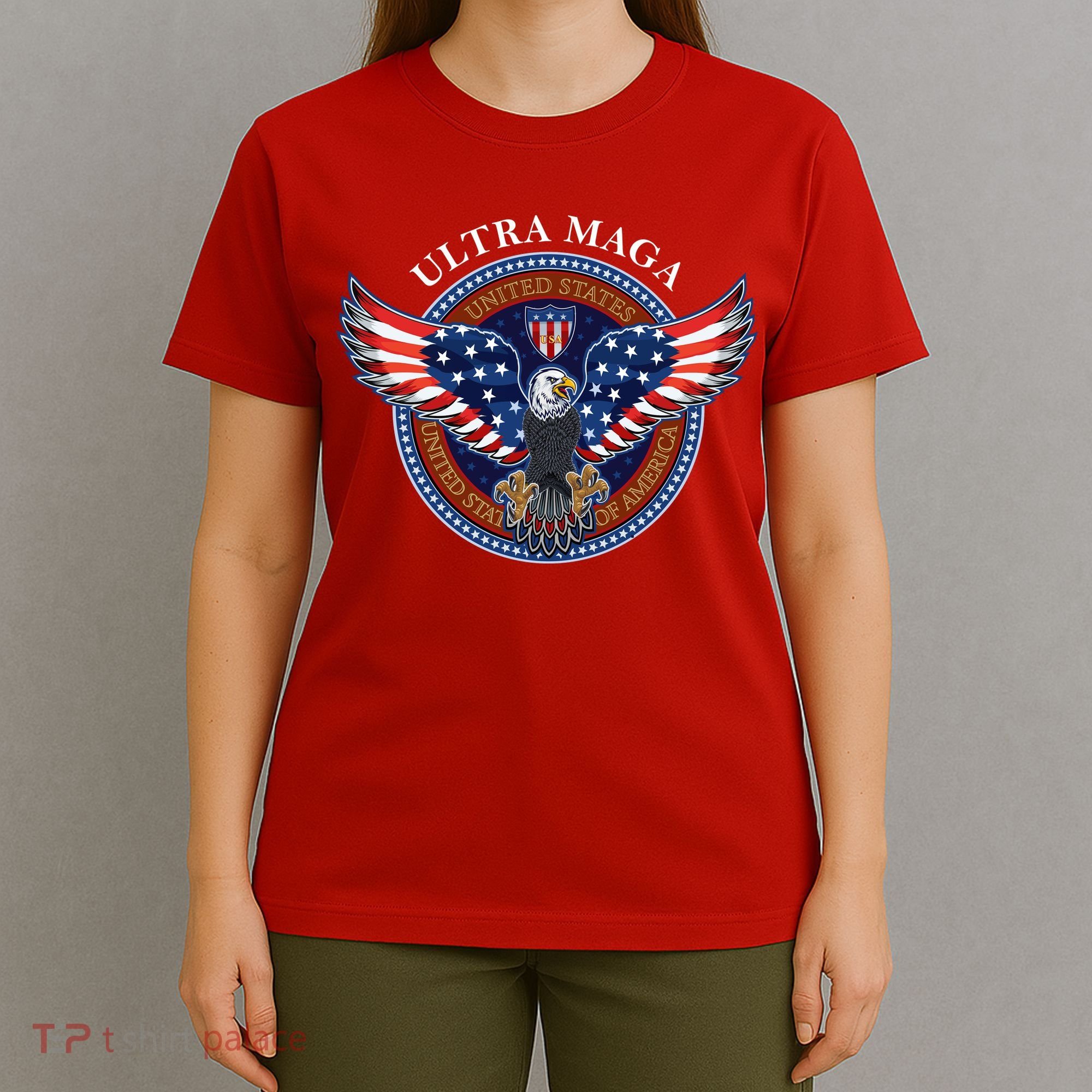 Ultra MAGA USA Eagle Crest Trump 2024 United States America T-Shirt