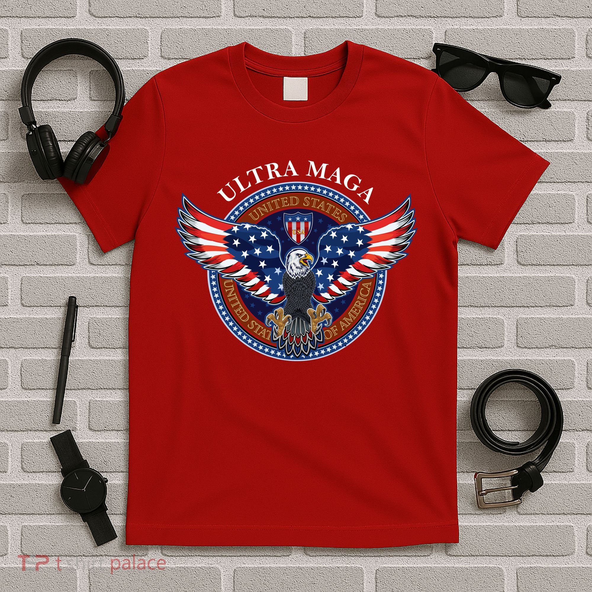 Ultra MAGA USA Eagle Crest Trump 2024 United States America T-Shirt