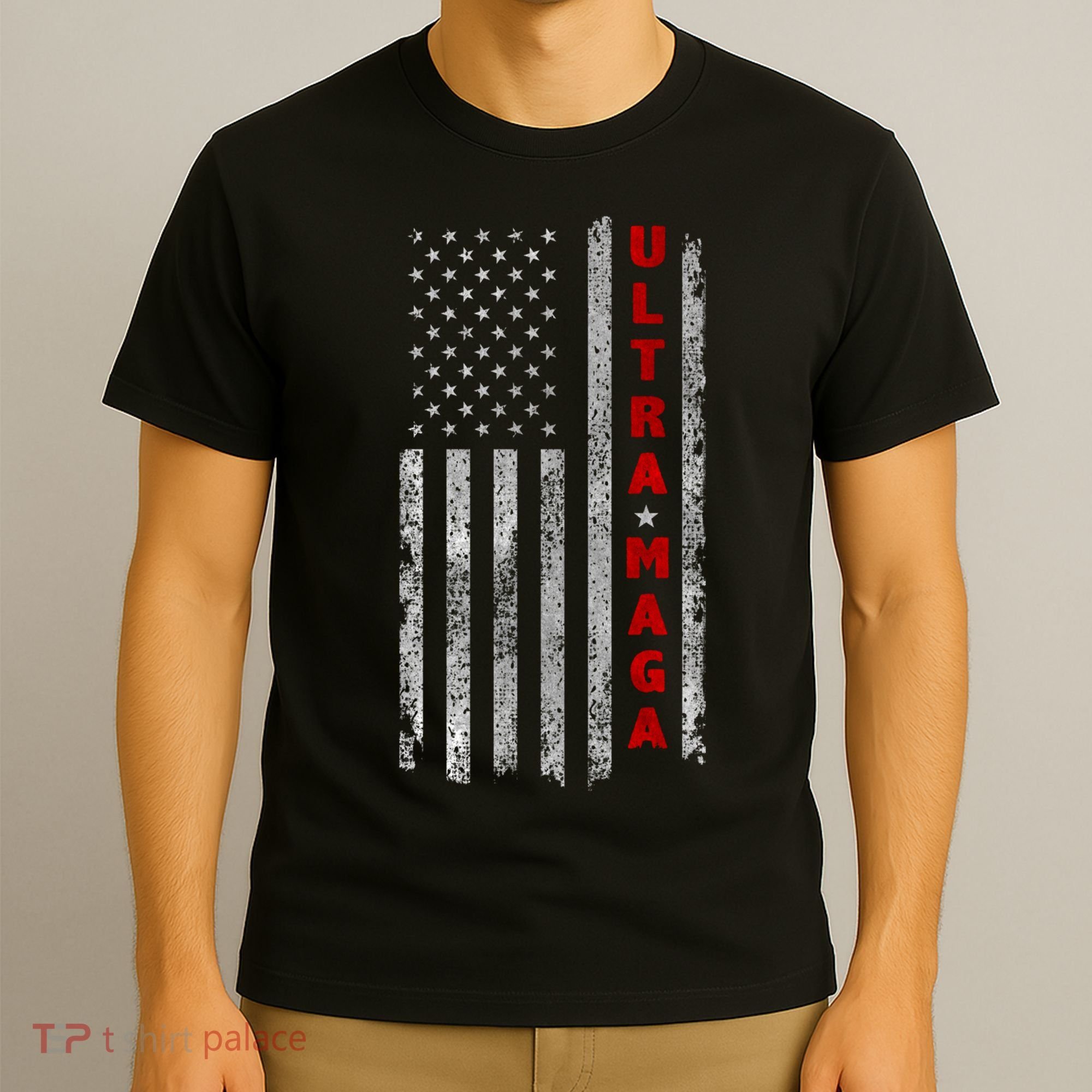 Ultra Maga US Flag American Patriotic Trump Supporter T-Shirt