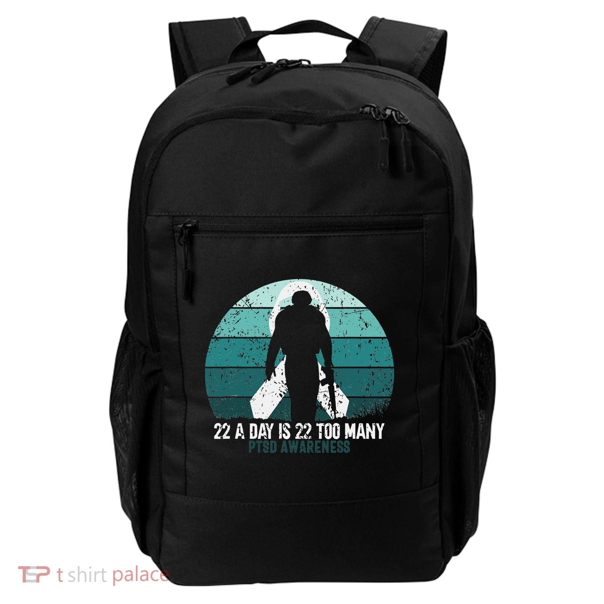 US Military Veterans Suicide Awareness PTSD Awareness Backpack