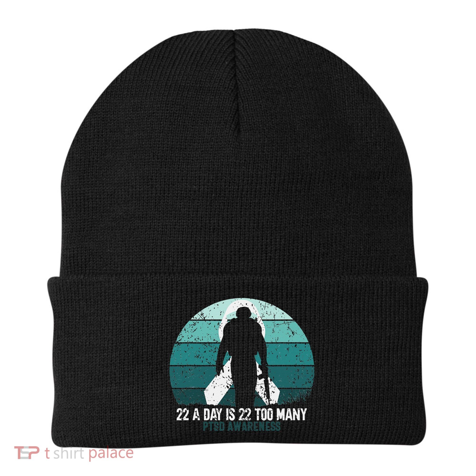 US Military Veterans Suicide Awareness PTSD Awareness Beanie