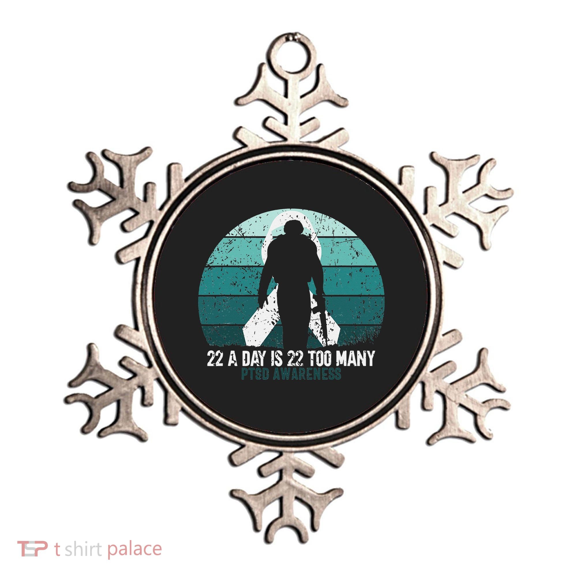 US Military Veterans Suicide Awareness PTSD Awareness Ornament