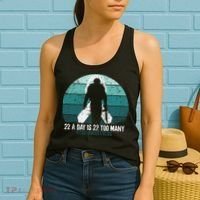 US Military Veterans Suicide Awareness PTSD Awareness Women's Tank Top thumb 2