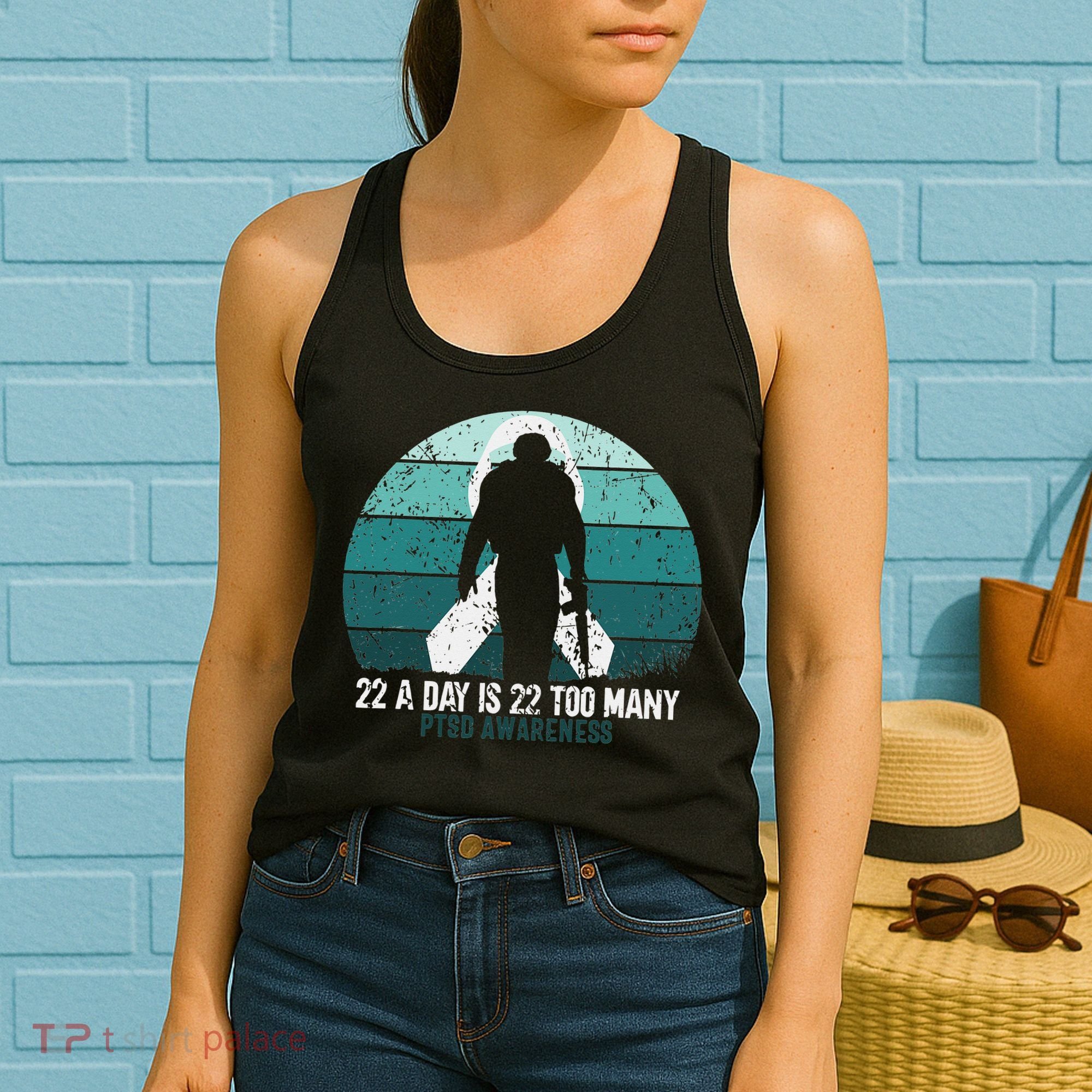 US Military Veterans Suicide Awareness PTSD Awareness Women's Tank Top