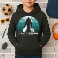 US Military Veterans Suicide Awareness PTSD Awareness Kids Hoodie thumb 2