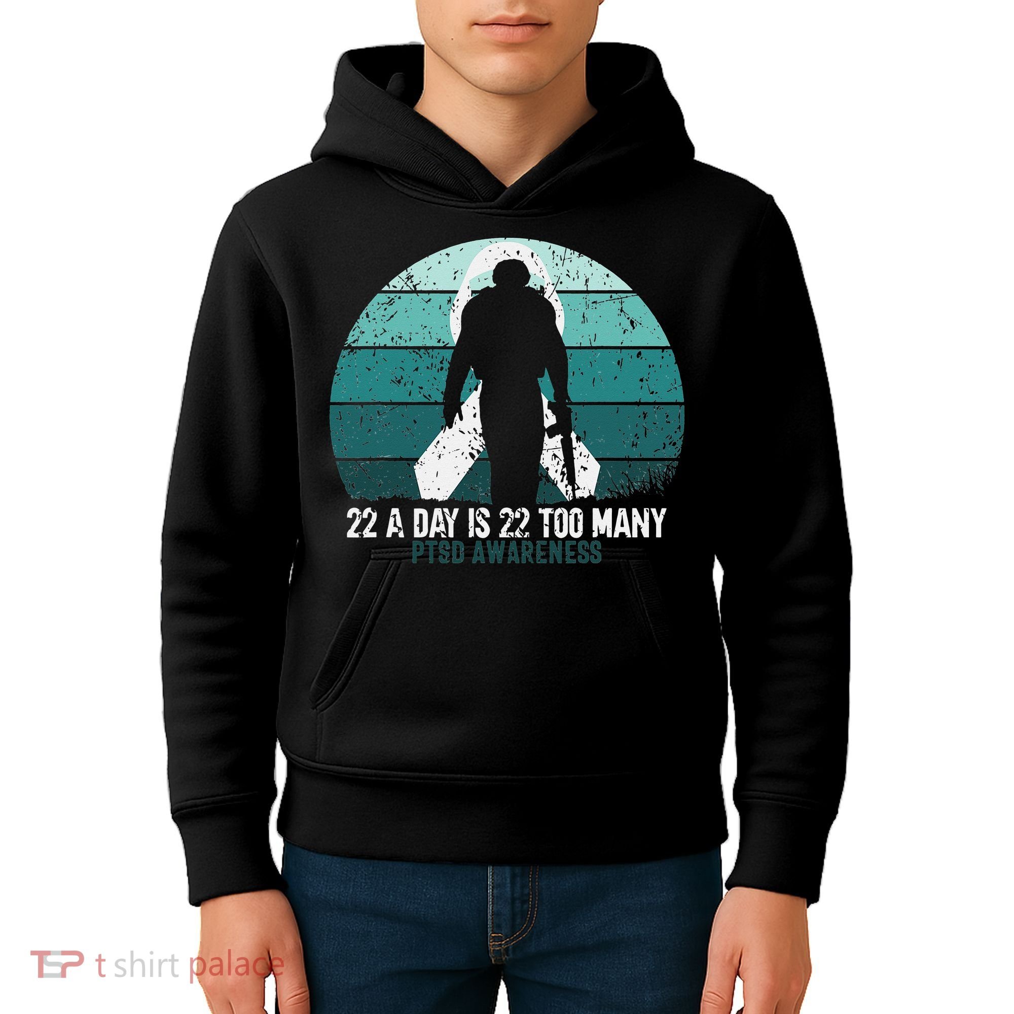 US Military Veterans Suicide Awareness PTSD Awareness Kids Hoodie