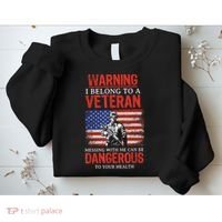 US Military Veteran Wife Blessed To Marry My Hero Gift Sweatshirt thumb 2