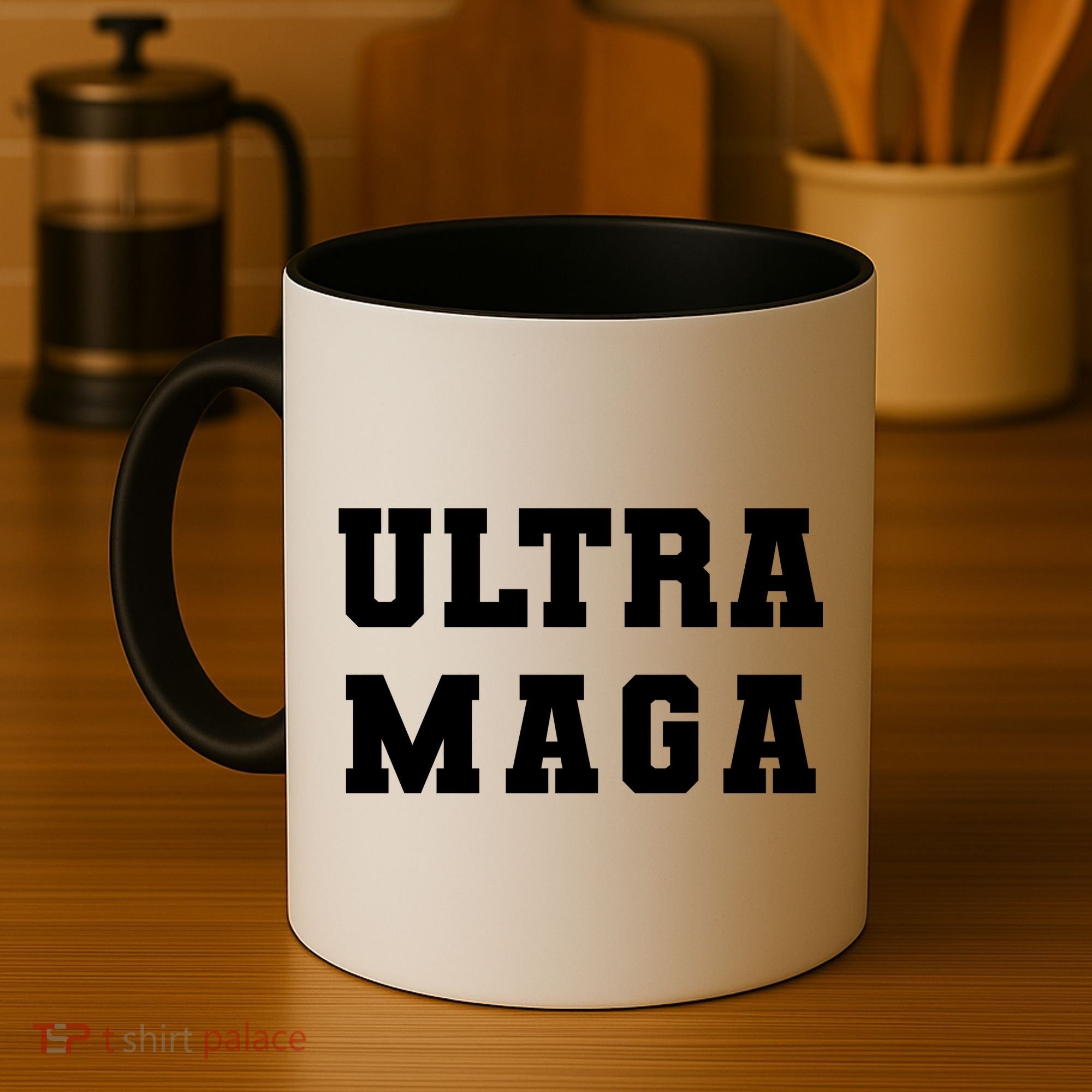 Ultra MAGA Varsity College Font Logo Coffee Mug
