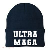 Ultra MAGA Varsity College Font Logo Beanie thumb 0