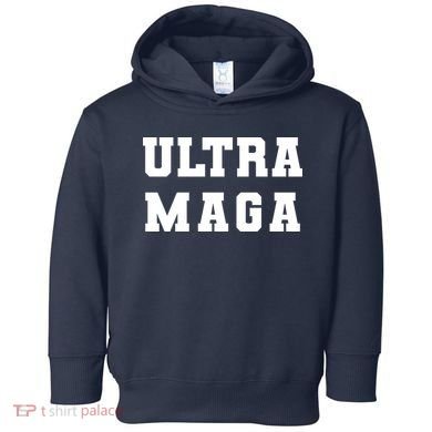 Ultra MAGA Varsity College Font Logo Toddler Hoodie