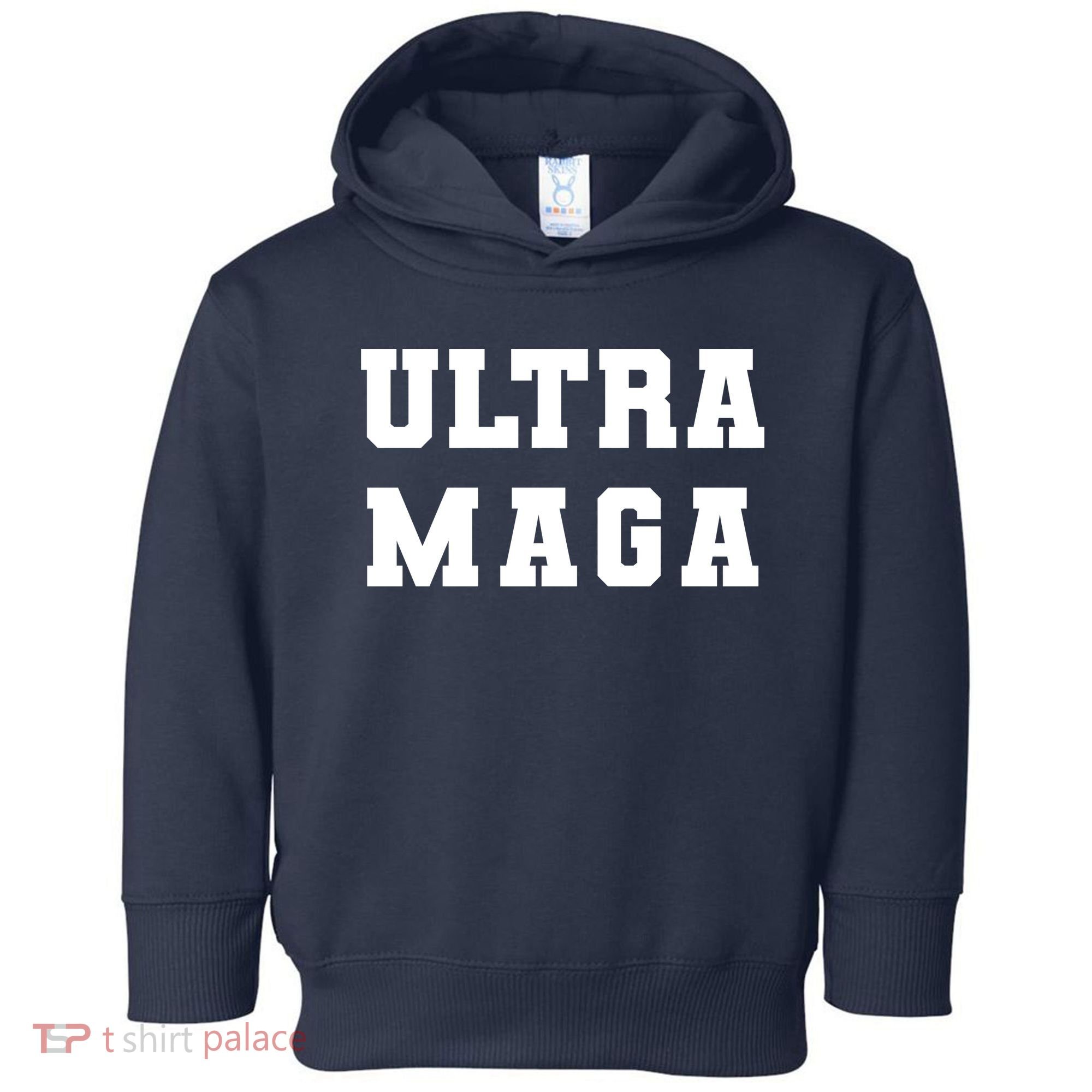 Ultra MAGA Varsity College Font Logo Toddler Hoodie