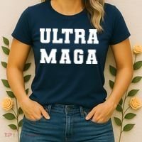 Ultra MAGA Varsity College Font Logo Women's T-Shirt thumb 2